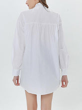 Pure Color Roomy Leaf Collar Shirt